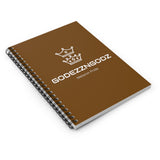 Godezzngodz Brown Spiral Notebook - Ruled Line